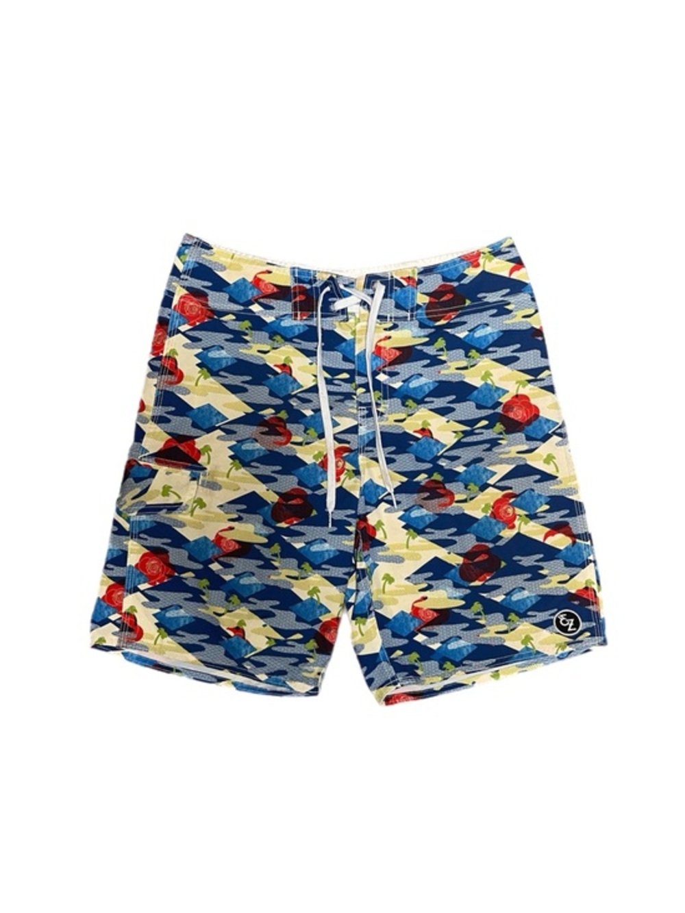 Like New! Ezekiel Retro Print Surfing Swim / Board Shorts
